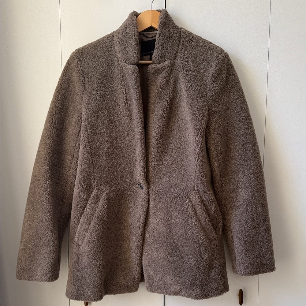 Banana Republic Women's Brown Teddy Coat
